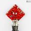 Bottle Stopper Red & Gold - Original Murano Glass OMG® + Gift Box