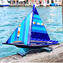 Barca a vela - scultura fermacarte - Vetro di Murano