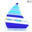 Barca a vela fermacarte - diversi colori disponibili - Vetro di Murano