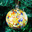 Yellow Christmas Ball Dot Fantasy - Special Xmas -  Original Murano Glass OMG