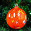 Orange Christmas Ball - Dot Fantasy - Original Murano Glass OMG