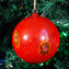 Christmas Ball - Red Millefiori Fantasy - Murano Glass Xmas