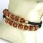 Bracelet Serena Double - red with Avventurina - Original Murano Glass OMG