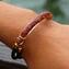 Bracelet Atena - Red Long Beads with Avventurina - Original Murano Glass OMG 