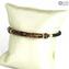 Bracelet Atena Black - Long Beads with Avventurina - Original Murano Glass OMG