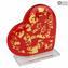 My Love - cuore con oro 24 carati - Vetro di Murano originale Omg