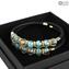 Bracelet Serena Double - Light Blue with Avventurina - Original Murano Glass OMG
