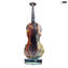 Violino in vetro - Decoro in calcedonio - Vetro di Murano Originale OMG