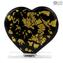 My Love cuore - oro 24 carati - Vetro di Murano originale Omg