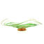 Green Sbruffi Plate Papyos - Blown Glass - Original Murano Glass OMG