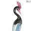 Male Royal Heron - Glass Sculpture - Original Murano Glass OMG