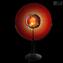 Disc on Stand Table Lamp - Sunset - Original Murano Glass