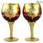 Set di 2 bicchieri Tre fuochi Rosso - You&Me - vetro di Murano originale