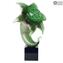 Green Calla with dew - Abstract - Original Murano Glass