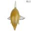 Gold Dolphin - Sculpture - Original Murano Glass Omg