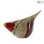 Red Sparrow - Animals - Original Murano glass OMG