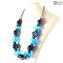 Necklace Aquatic - Light Blue - Original Murano Glass