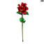 Fiore Rosa Rossa Grande - Lavorata a Lume - Original Murano Glass OMG