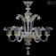 Lampadario Elegante - Oro 24kt - Vetro di Murano - 6 Luci