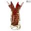 Fashion 60s Flower Vase - Red Venetian Glass Murano OMG®