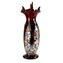 Gabbiano Vaso Rosso in vetro di Murano e millefiori