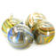 Set di 4 Palle di Natale - Spirale Fantasy con puro Oro - Vetro di Murano originale