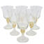 Bicchieri Torcée da brindisi in cristallo e oro - Set di 6 pezzi