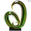 Green Waves - Sculpture - Original Murano Glass OMG