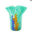 Vase Rainbow - Green - Original Murano Glass OMG