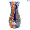 Vase Bottle Rainbow - Blue - Original Murano Glass OMG