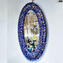 Bouquet Blue - Wall Venetian Mirror - Murano Glass 