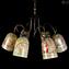 Fantasy - Hanging Lamp 6 lights - Original Murano Glass 