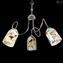 Fabulus Mirò - Hanging Lamp 3 lights - Original Murano Glass 