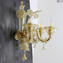 Applique Rezzonico Golden King -puro Oro - vetro di Murano Originale 2luci