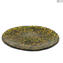 Plate Round Pure Gold 24kt - Venetian Glass - Original Murano Glass OMG