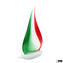 Sail Boat Italy Flag  - Original Murano Glass sculpture