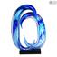 Blue Waves - Sculpture - Original Murano Glass OMG