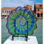 Piatto Blu Verde -  Vetro Soffiato in vetro di Murano originale