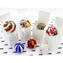 Set of 4 pieces Christmas Balls Fantasy Original Murano Glass Xmas