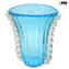 Vase Vulcano Light blue - Gold - Original Murano Glass OMG 