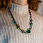 Collana Elisa - Verde - Con foglia oro - Vetro di Murano Originale OMG