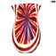 Vaso multicolor pelle di serpente Battuto - Soffiato - Vetro di Murano Originale OMG