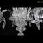Lampadario Gemma  - cristallo con fiori bianchi- Classico - Vetro di Murano
