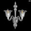 Applique  - Campanula cristallo - Vetro di Murano - 2 luci