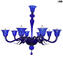 Venetian Chandelier -Tremiti - Blue - Murano Glass 