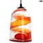 Sospensione Arancione - Sbruffi - Original Murano Glass