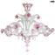 Venetian Chandelier Gemma pink - Classique - Murano Glass