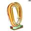 Ocher Waves - Sculpture - Original Murano Glass OMG