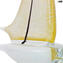 Barca a Vela - Oro 24 kt - Vetro di Murano Originale OMG