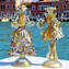 Figure goldoniane Veneziane Dama e Cavaliere - Murrina e oro 24 kt